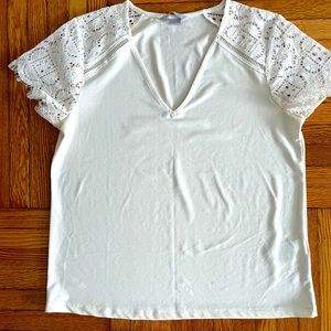 H&M Lace Sleeve Top